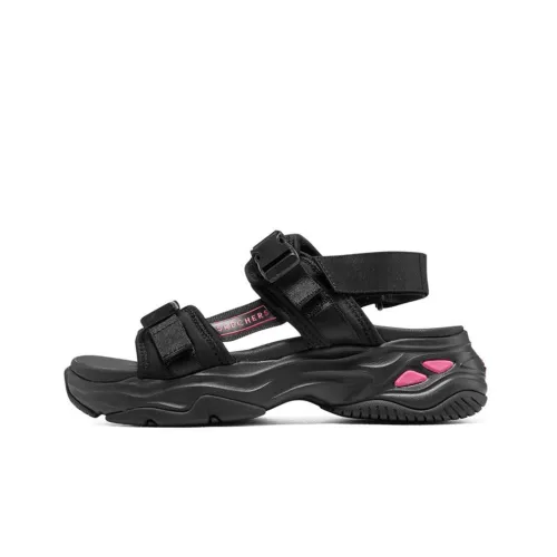 Skechers D'Lites 4.0 Beach Sandals Women's All Black