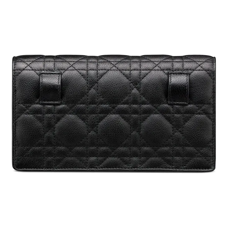 DIOR Caro Soft Cow Leather Fanny Pack, Clutch, Shoulder Bag, Crossbody Bag Women's Black-3