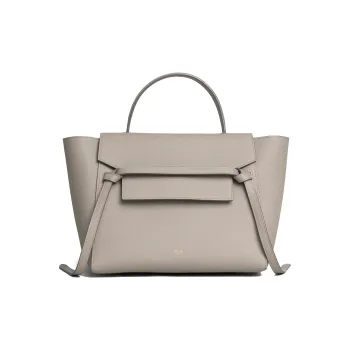 CELINE Belt Grained Calfskin Catfish Bag, Shoulder Bag, Crossbody Bag, Handbag Mini Women's Light Taupe