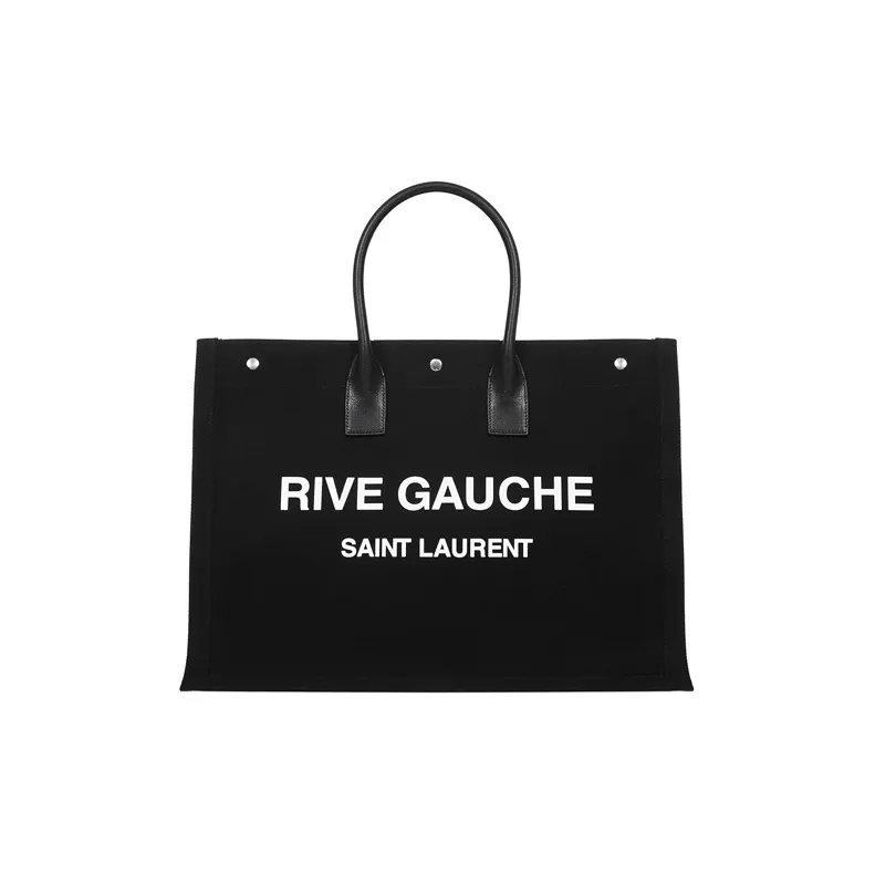 SAINT LAURENT Rive Gauche Tote Bag Black-0