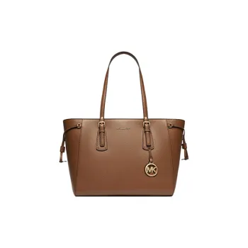 MICHAEL KORS Voyager Leather Catfish Bag Shoulder Bag Medium Size Women's Leather Brown