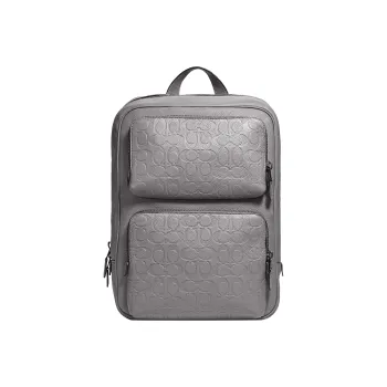 COACH Gotham Leather Laptop Backpack Large Size Men's Gray