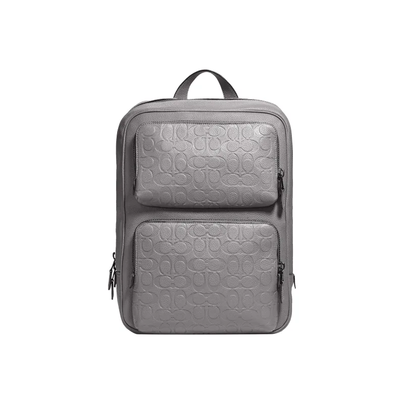 COACH Gotham Leather Laptop Backpack Large Size Men's Gray-0