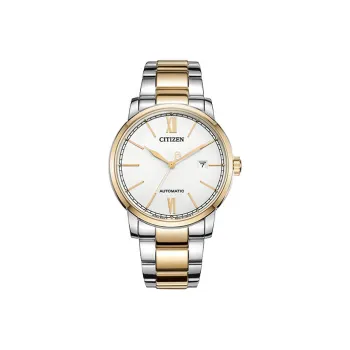 CITIZEN Mechanical Movement Stainless Steel Strap Watch Men's Watch White Dial NJ0136 81A