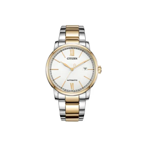 CITIZEN Mechanical Movement Stainless Steel Strap Watch Men's Watch White Dial NJ0136-81A