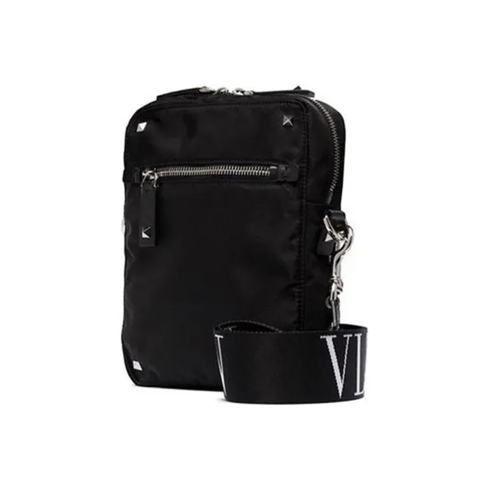 Valentino Polyamide Messenger Bag Shoulder Bag Crossbody Bag Regular Men's Black-4