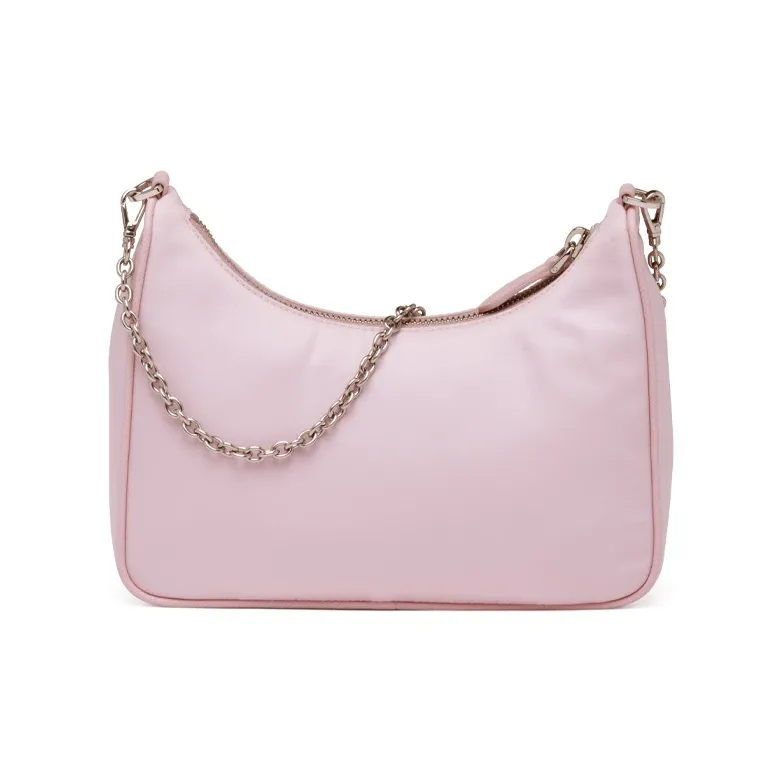 PRADA Re-Edition Nylon Fabric Shoulder Bag Crossbody Bag Regular Women's Snowflake Gypsum Pink-2
