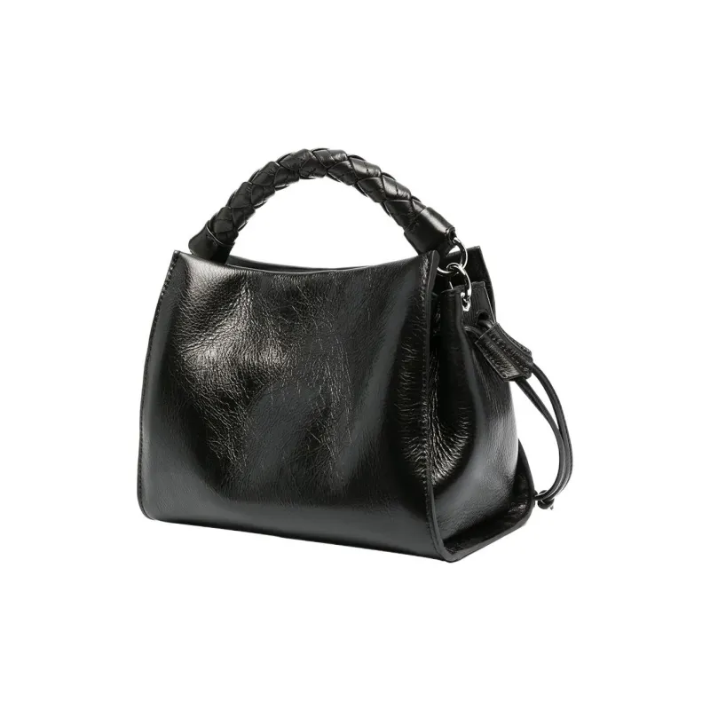Mulberry Calfskin Portable Crossbody Bag Shoulder Bag Small Size Women's Black-1