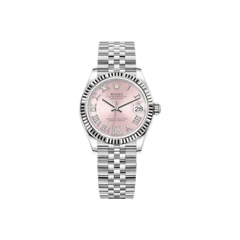 ROLEX Log Series Automatic Mechanical Movement Women's Watch Watch 31mm Pink Watch Dial Oystersteel Case