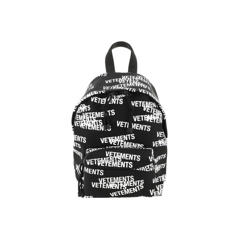 Vetements Nylon With Canvas Backpack Men's Black-0