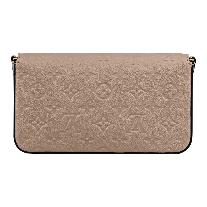LOUIS VUITTON Pochette Felicie Monogram Empreinte Tourterelle-4