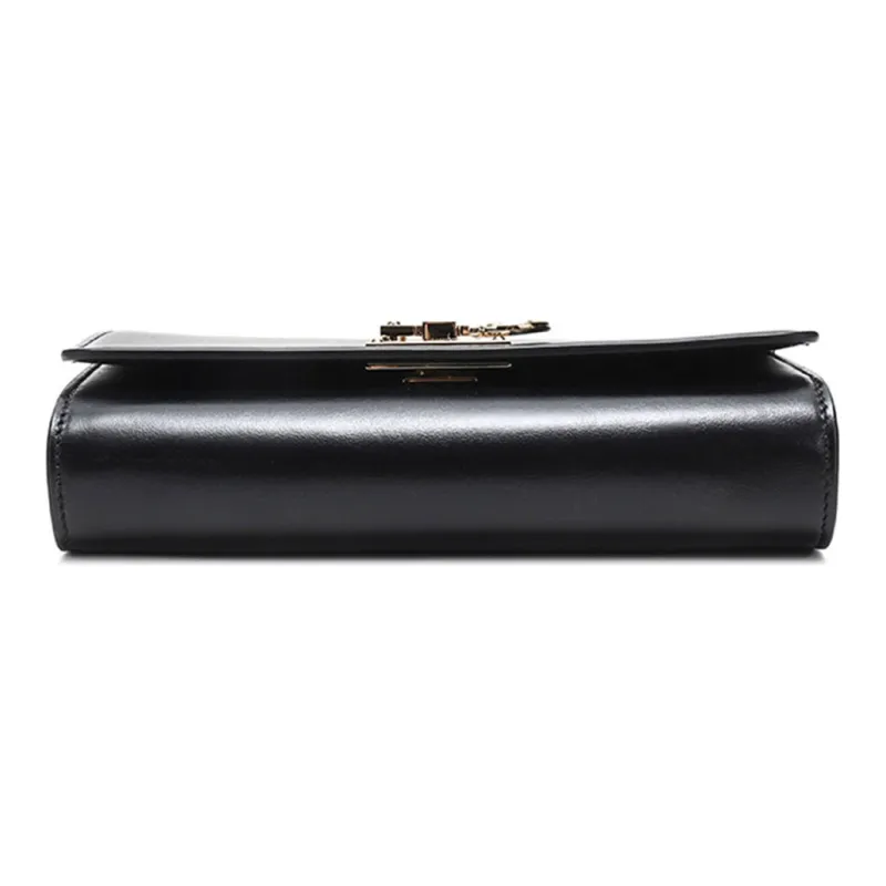 FERRAGAMO Cow Leather Crossbody Bag Women's Black-4