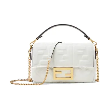 FENDI By Marc Jacobs Baguette Mini White Leather Bag