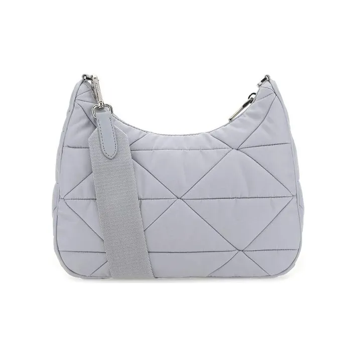 PRADA Nylon Fabric Shoulder Bag Women's Gray-2