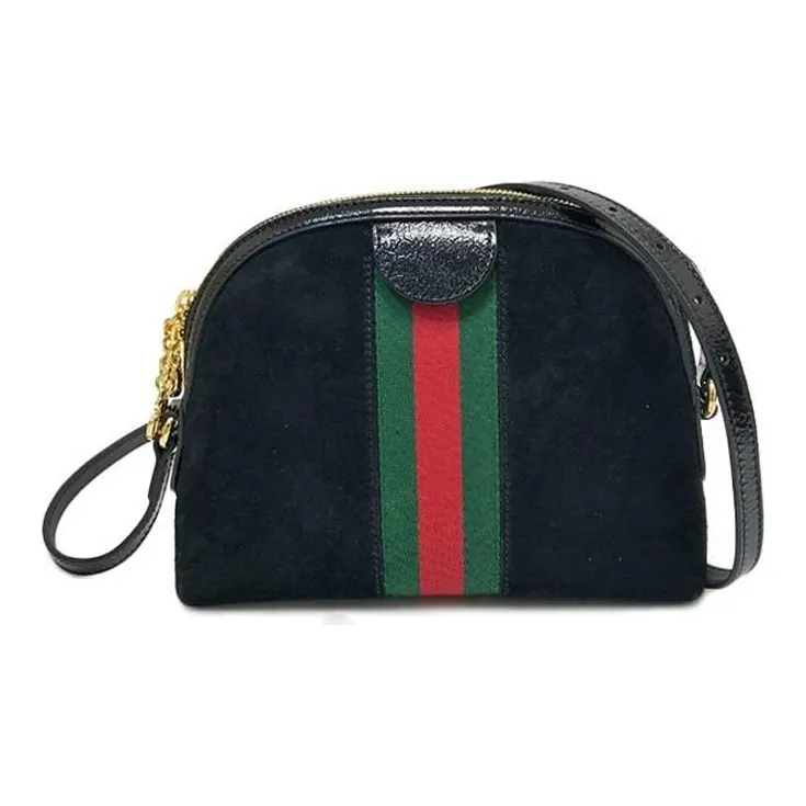 GUCCI Ophidia Leather Dome Bag Shoulder Bag Crossbody Bag Small Size Women's Black-4
