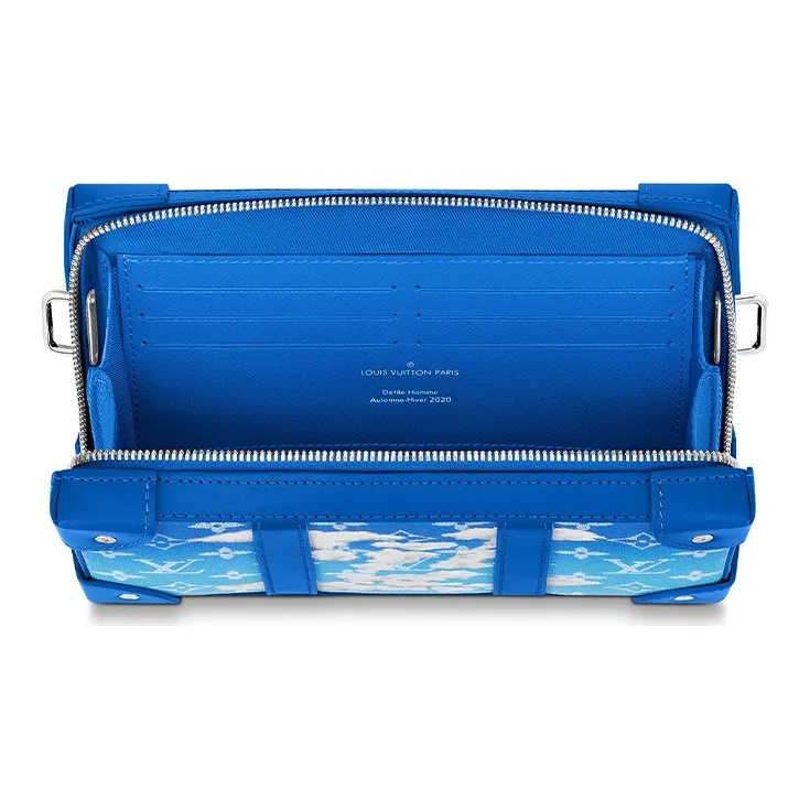 LOUIS VUITTON Soft Trunk Wallet 6 Card Slot Clouds Monogram Blue-3