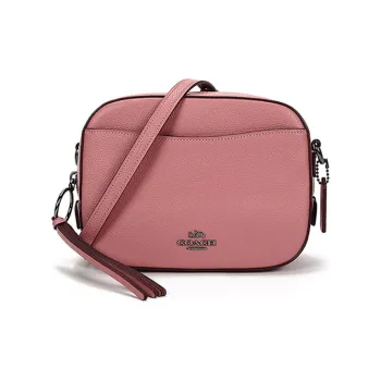 COACH Camera Polished Grained Leather Camera Bag Shoulder Bag Crossbody Bag Small Size Women's Vintage Pink