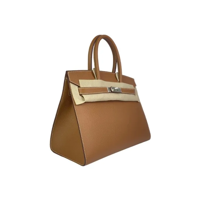 HERMES Birkin Epsom Leather Birkin Bag Handbags Women's 37 Gold Gold Brown-1