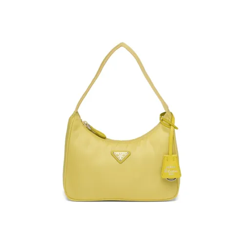 PRADA Nylonhobo Single-Shoulder Bag Yellow