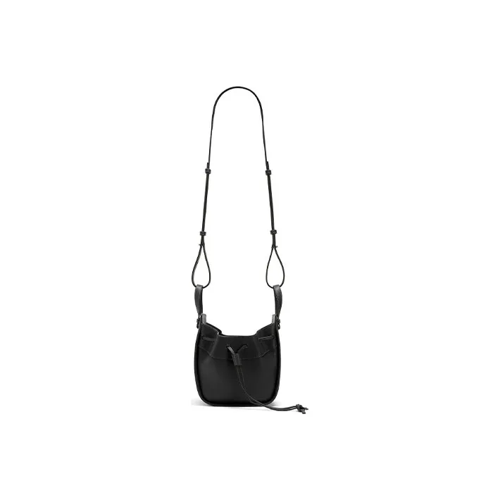 LOEWE Hammock Nappa Cow Leather Handbag Shoulder Bag Crossbody Bag Mini Women's Black-4
