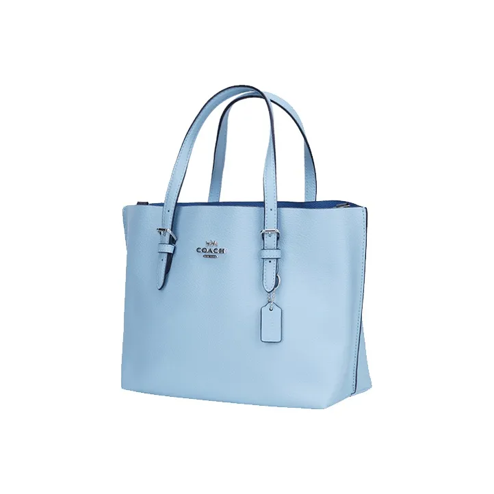 COACH Mollie Cow Leather Shoulder Bag, Crossbody Bag, Tote Bag, Handbag Medium Size Women's Holy Grail Blue-1
