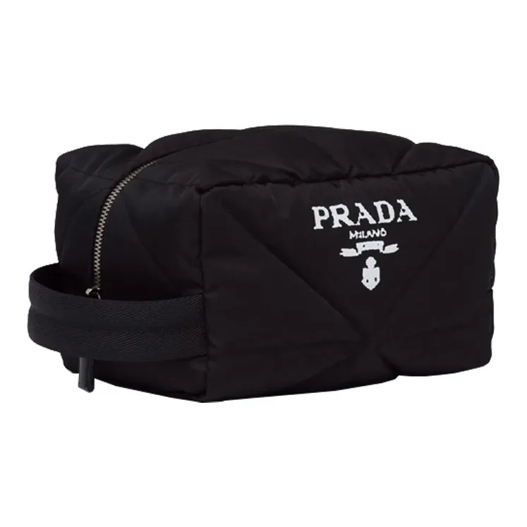 PRADA Recycled Polyamide Makeup Bag Unisex Black-1