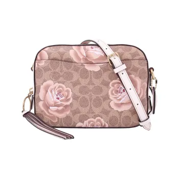 COACH Camera Coated Canvas Shoulder Bag, Crossbody Bag, Camera Bag Small Size Women's