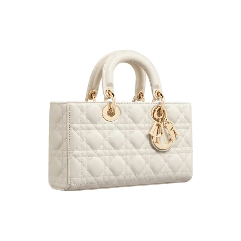 DIOR Lady D JOY Sheepskin Lady Dior Bag, Handbag, Shoulder Bag, Crossbody Bag, Handbag Women's White-1