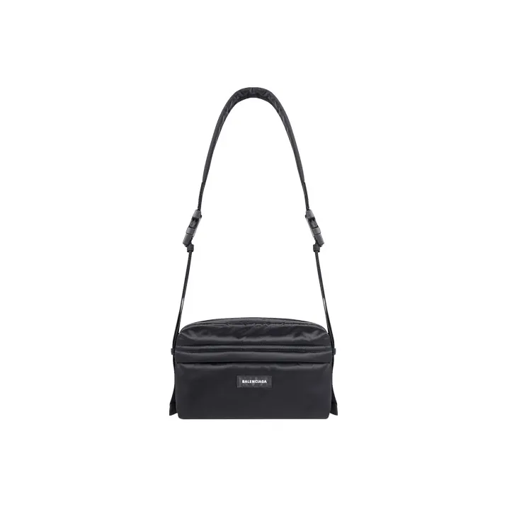 Balenciaga Recycled Nylon Shoulder Bag Men's Black-0