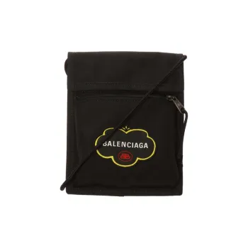 Balenciaga Explorer Nylon Fabric Crossbody Bag Regular Unisex Black
