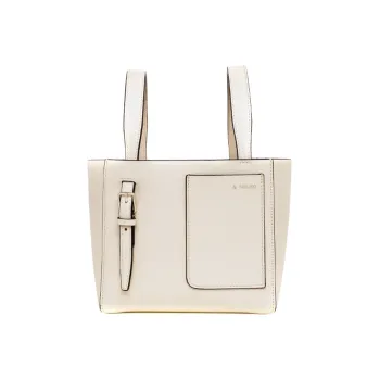 Valextra Cow Leather Tote Handbag Women's White