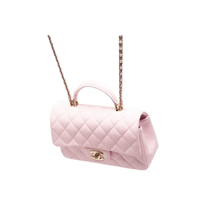 CHANEL Classic Flap CF Lambskin Shoulder Bag, Crossbody Bag, Handbag Women's Pink-2