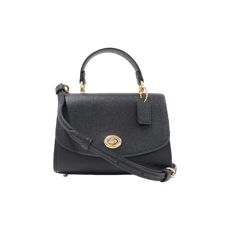 COACH Tilly Leather Shoulder Bag Crossbody Bag Handbags Mini Women's Black-0