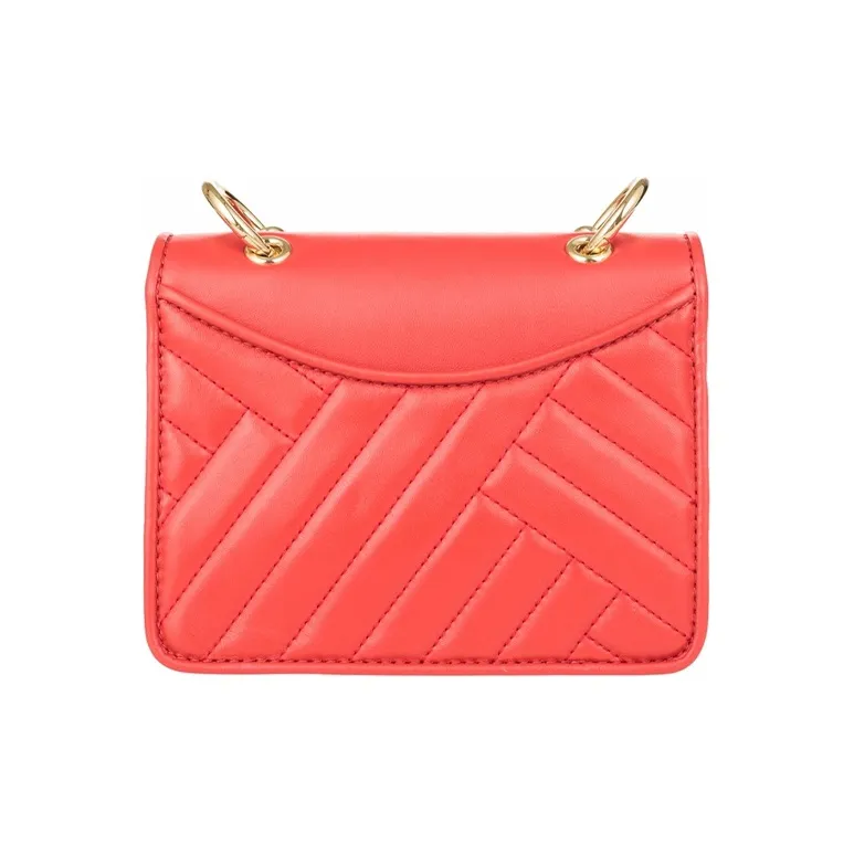 TORY BURCH Lambskin Shoulder Bag Crossbody Bag Mini Women's Orange Red-2