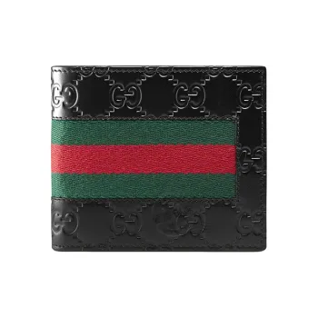 GUCCI Leather Wallet Men's Black
