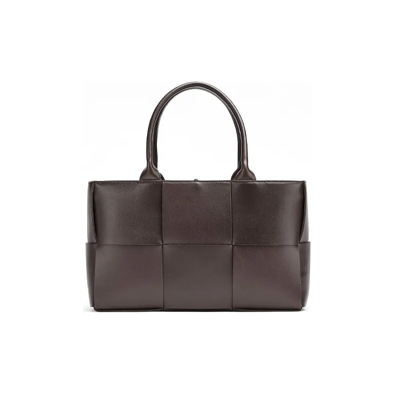 Bottega Veneta Lambskin Tote Bag Shopping Bag Shoulder Bag Handbag Women's Dark Brown-0