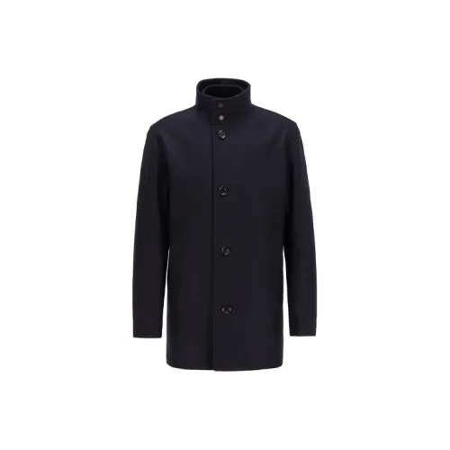 HUGO BOSS Coats Men Blue