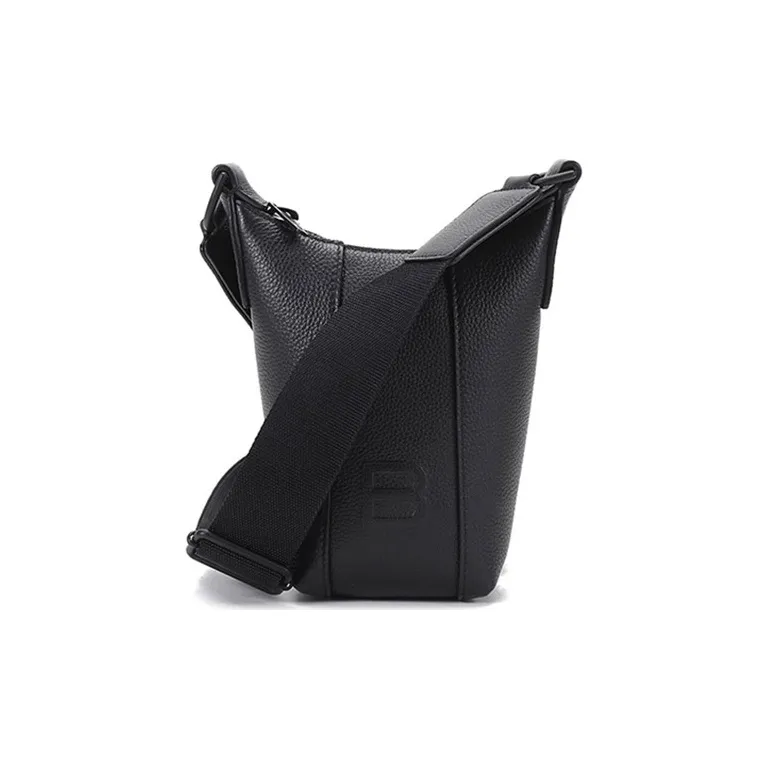Balenciaga Hourglass Cow Leather Cell Phone Pouch, Crossbody Bag Unisex Black-0