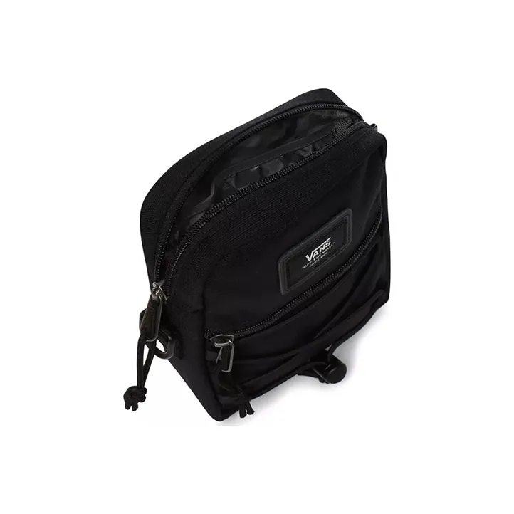 Vans Nylon Fabric Shoulder Bag, Crossbody Bag Regular Unisex Black-2