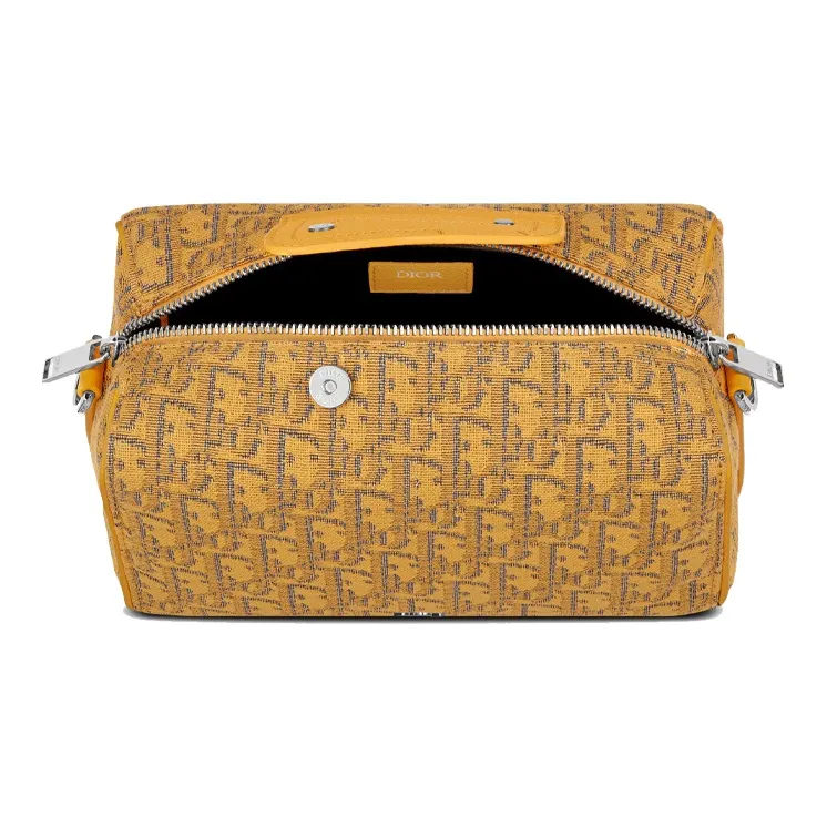 DIOR Lingot Cow Leather Cylinder Bag, Handbag, Shoulder Bag, Crossbody Bag Regular Men's Gold-2