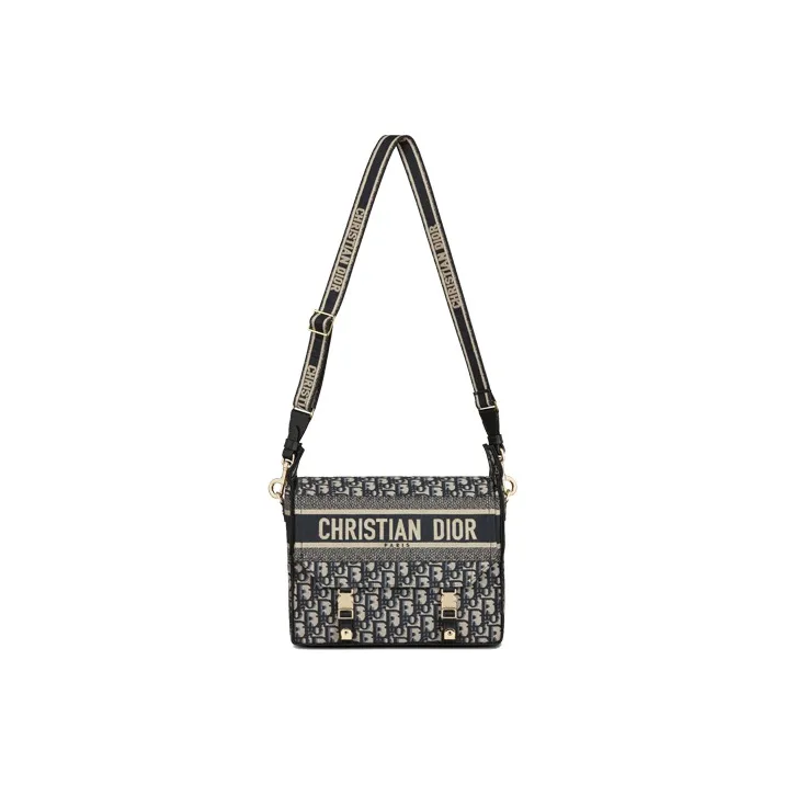 DIOR DiorCamp Fabric Messenger Bag Box Bag Handbag Crossbody Bag Shoulder Bag Women's Blue-3