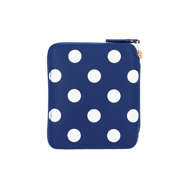 CDG Cow Leather Wallet Women's Blue-1