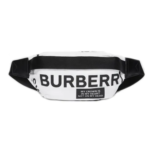 Burberry Bum Bag Logo Print Medium White