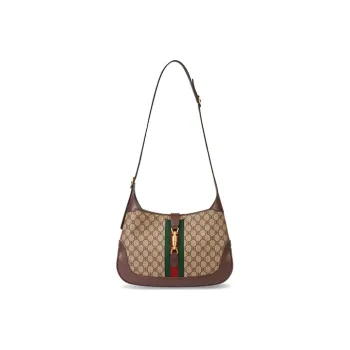 Balenciaga Jackie 1961 Canvas Cowhide Shoulder Bag Crossbody Bag Medium Size Women's Brown/Beige