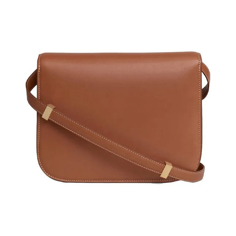 CELINE Classic Bo Cow Leather Crossbody Bags Shoulder Bags Women's Candy Color & Tawny-2