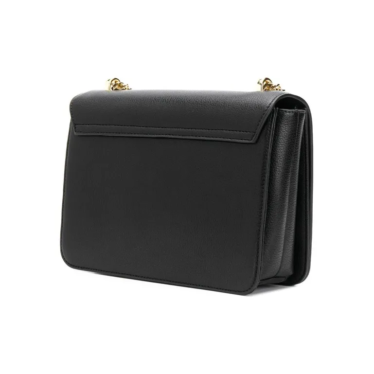 MOSCHINO Polyurethane Small Square Bag Shoulder Bag, Crossbody Bag Women's Black-2