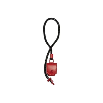 COACH Smooth Finish Leather Headphone Case Accessory Unisex Red