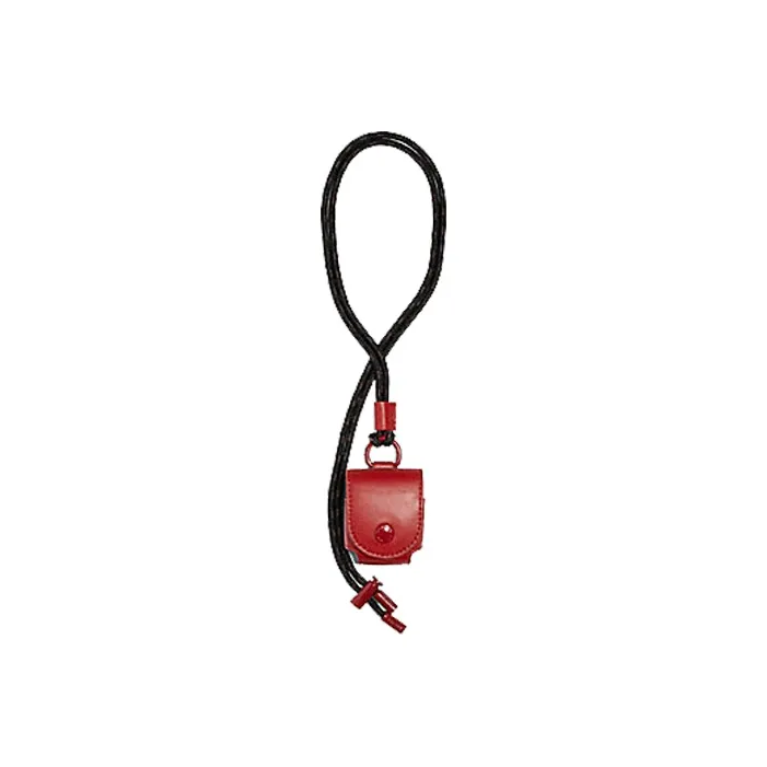 COACH Smooth Finish Leather Headphone Case Accessory Unisex Red-0