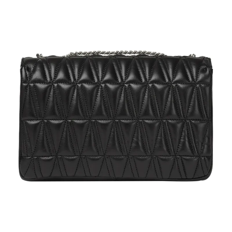 VERSACE Virtus Sheepskin Shoulder Bag Crossbody Bag Women's Black-2