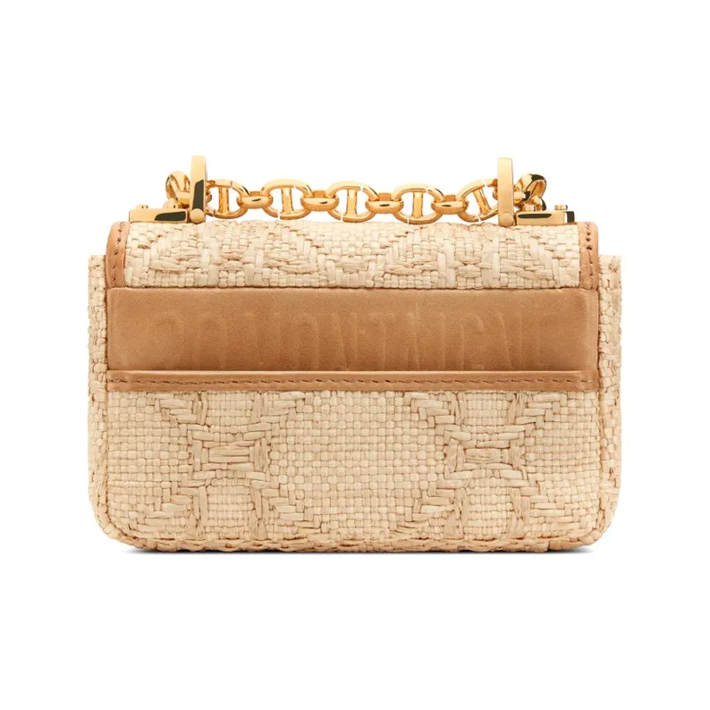 DIOR Caro Leather Crossbody Bag Extra Mini Women's Gold-2